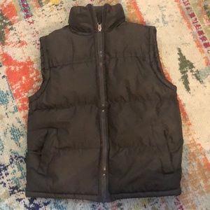 Boys brown puffer vest